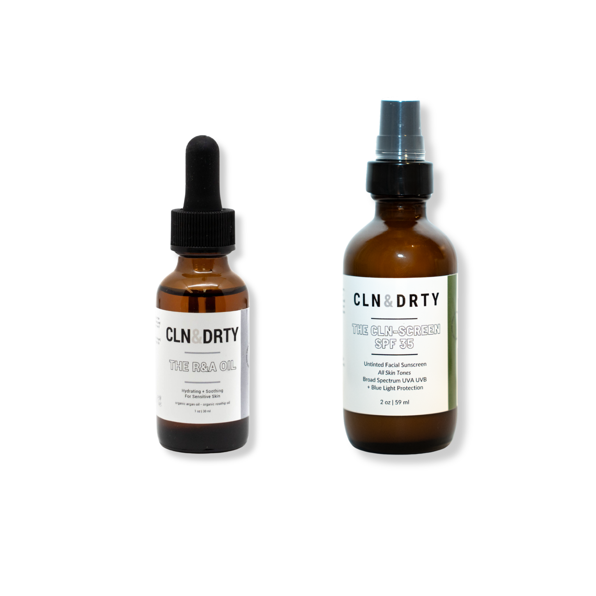 The Barrier Builders: Facial Oil + Mineral SPF 35 Bundle for Sensitive Skin